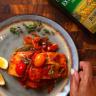 One Pan Seared Salmon with Burst Cherry Tomatoes - Pompeian